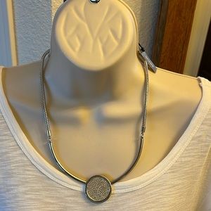 NWT Chico’s Silver Statement Necklace & Earrings